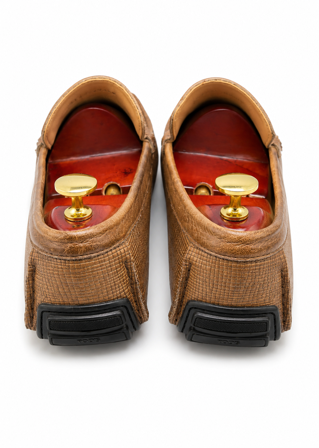 Joop's tan textured leather slip-on loafer