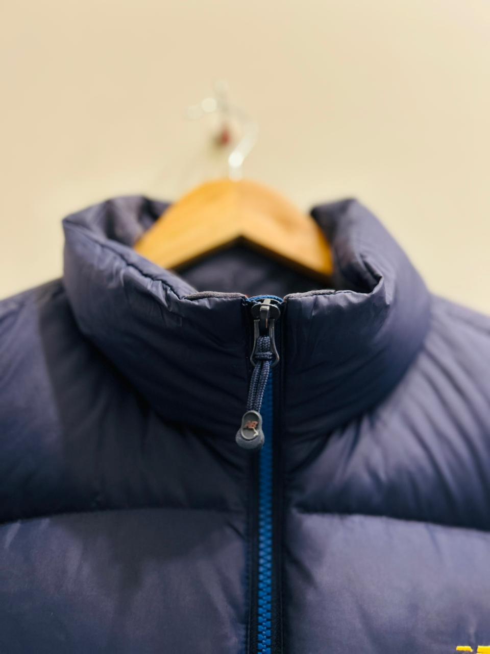 New Balance two-tone navy and blue puffer jacket