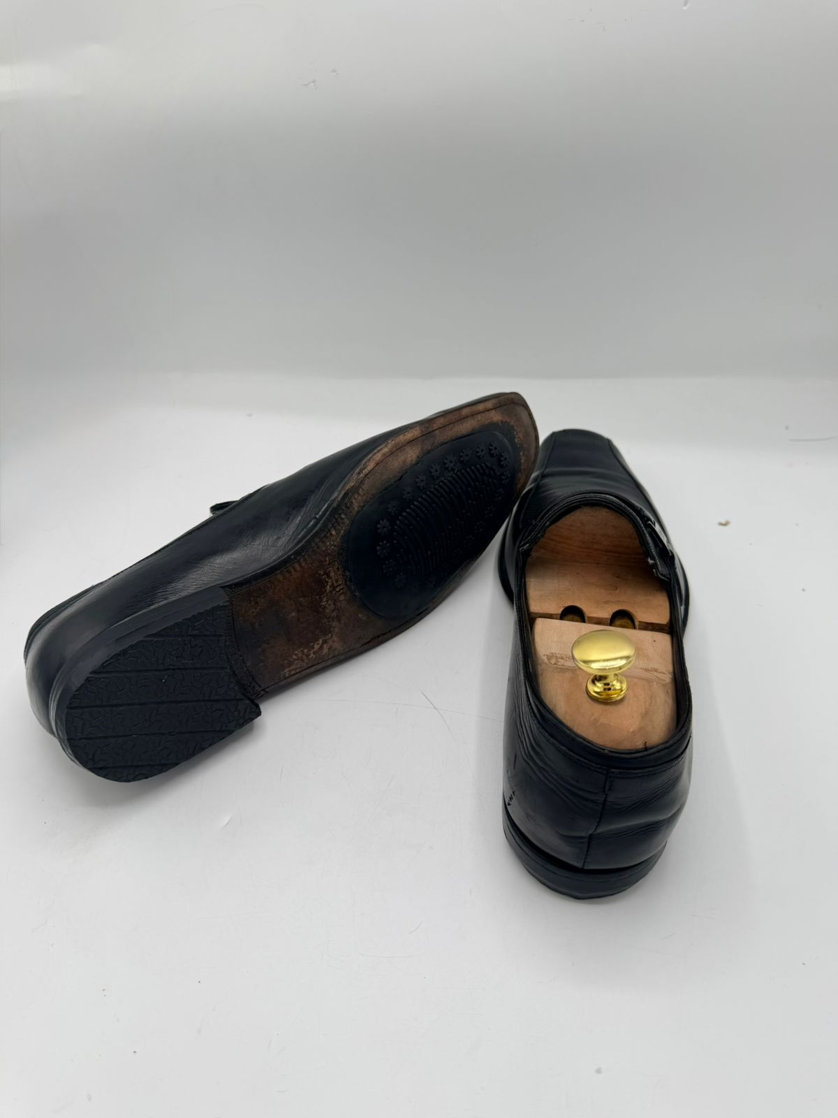 BOSS Black Leather Dress Loafers