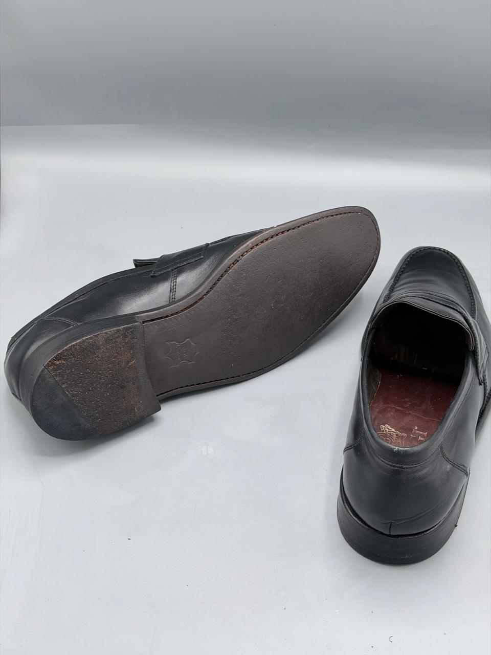 Boggi Milano Black Leather Loafers