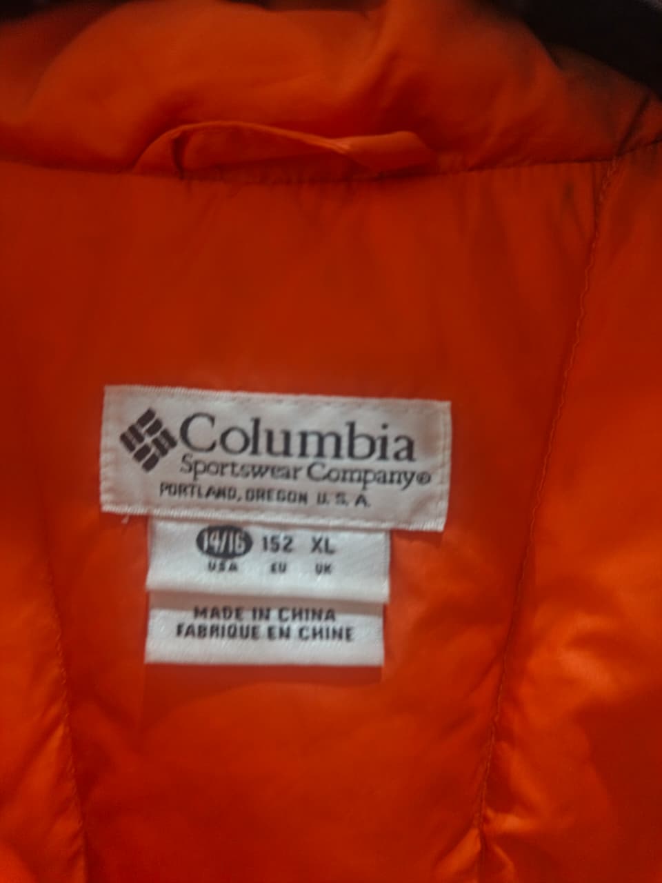 Columbia Sportswear Orange Puffer Jacket – Men’s
