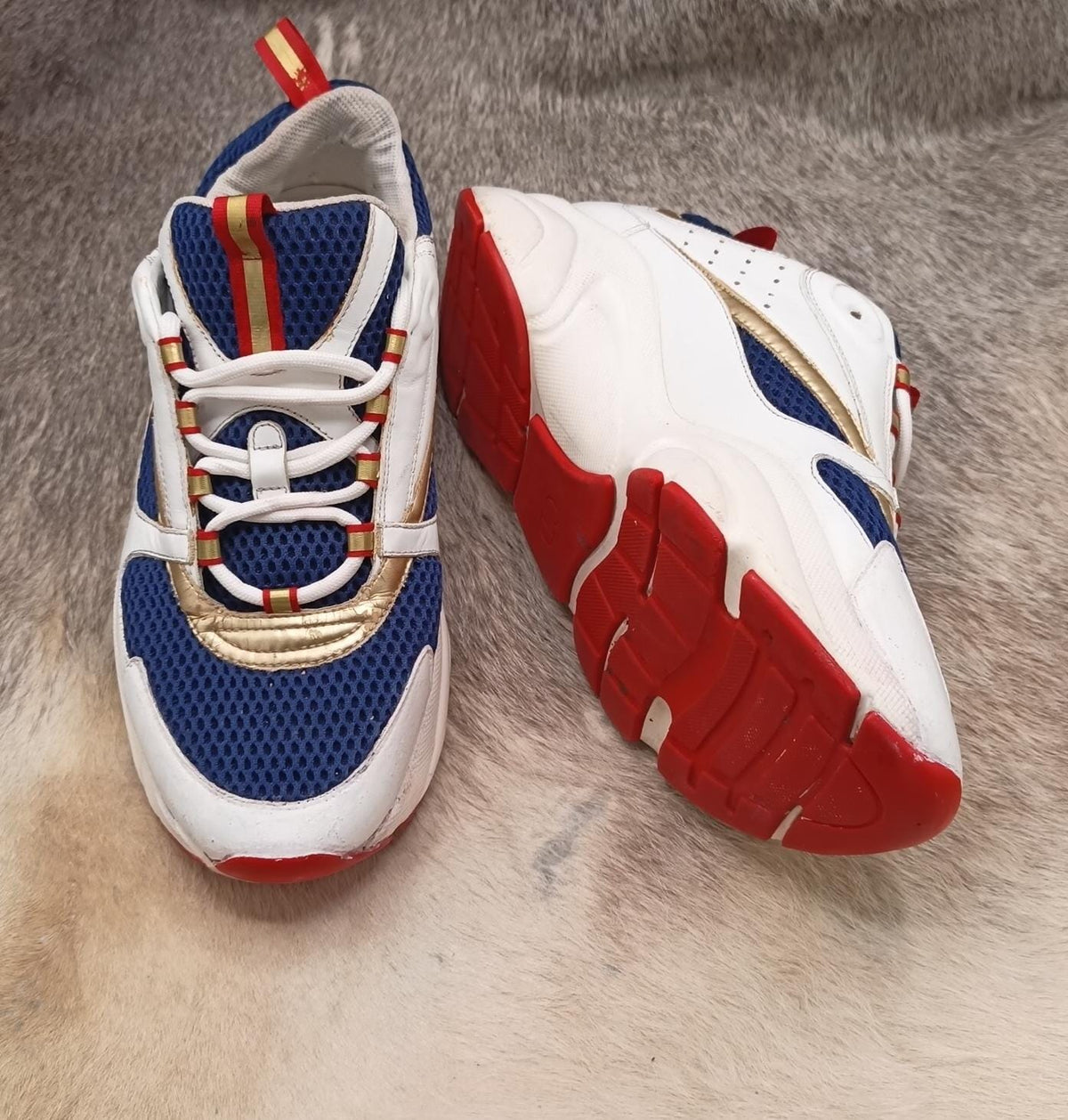 Dior B22 Blue Gold chunky sneakers