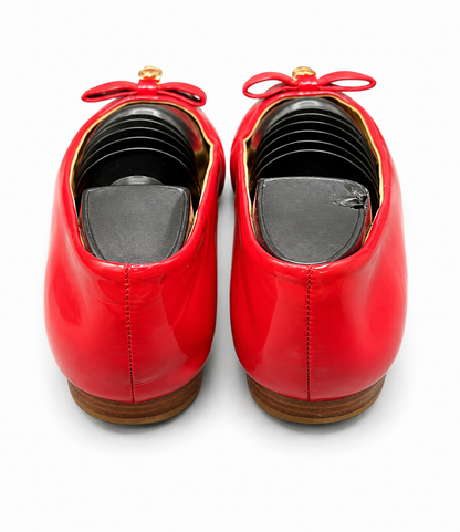 Tod's red patent leather ballet flat
