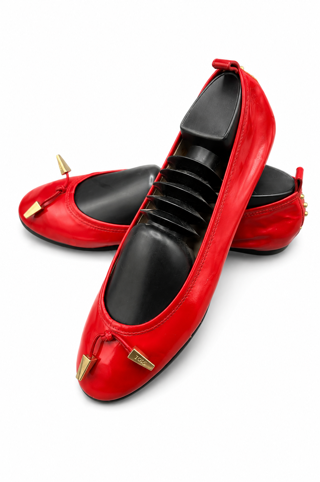 Tod's red patent leather ballet flat