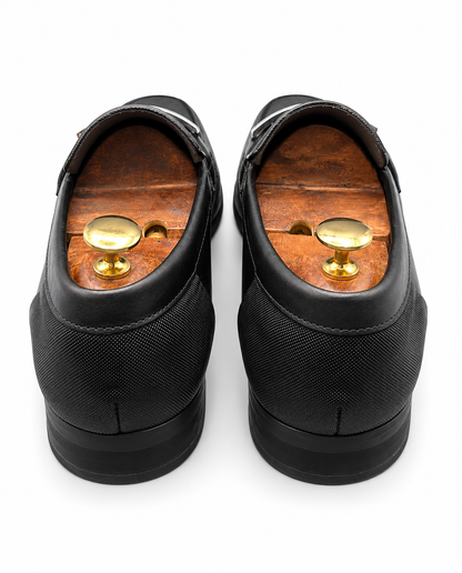 Calvin Klein black leather bit loafer