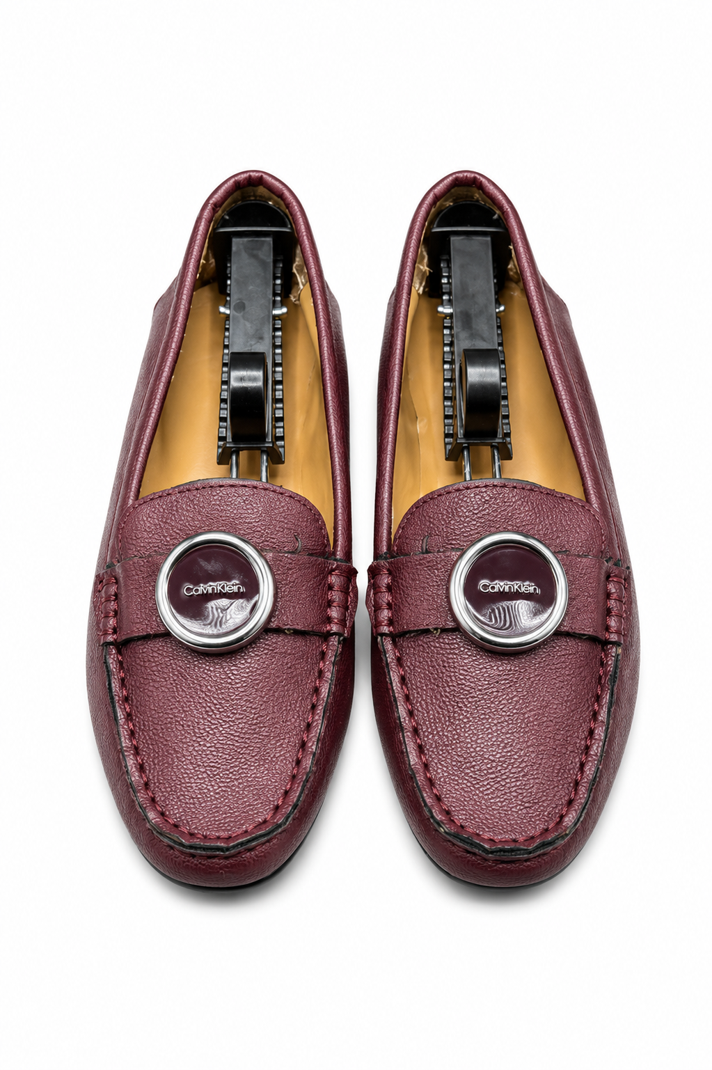 Calvin Klein burgundy leather driving loafer