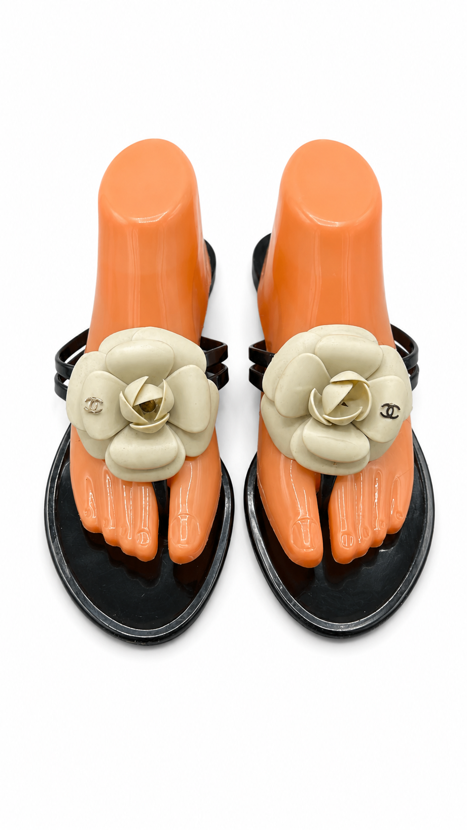 Chanel Camellia thong sandals