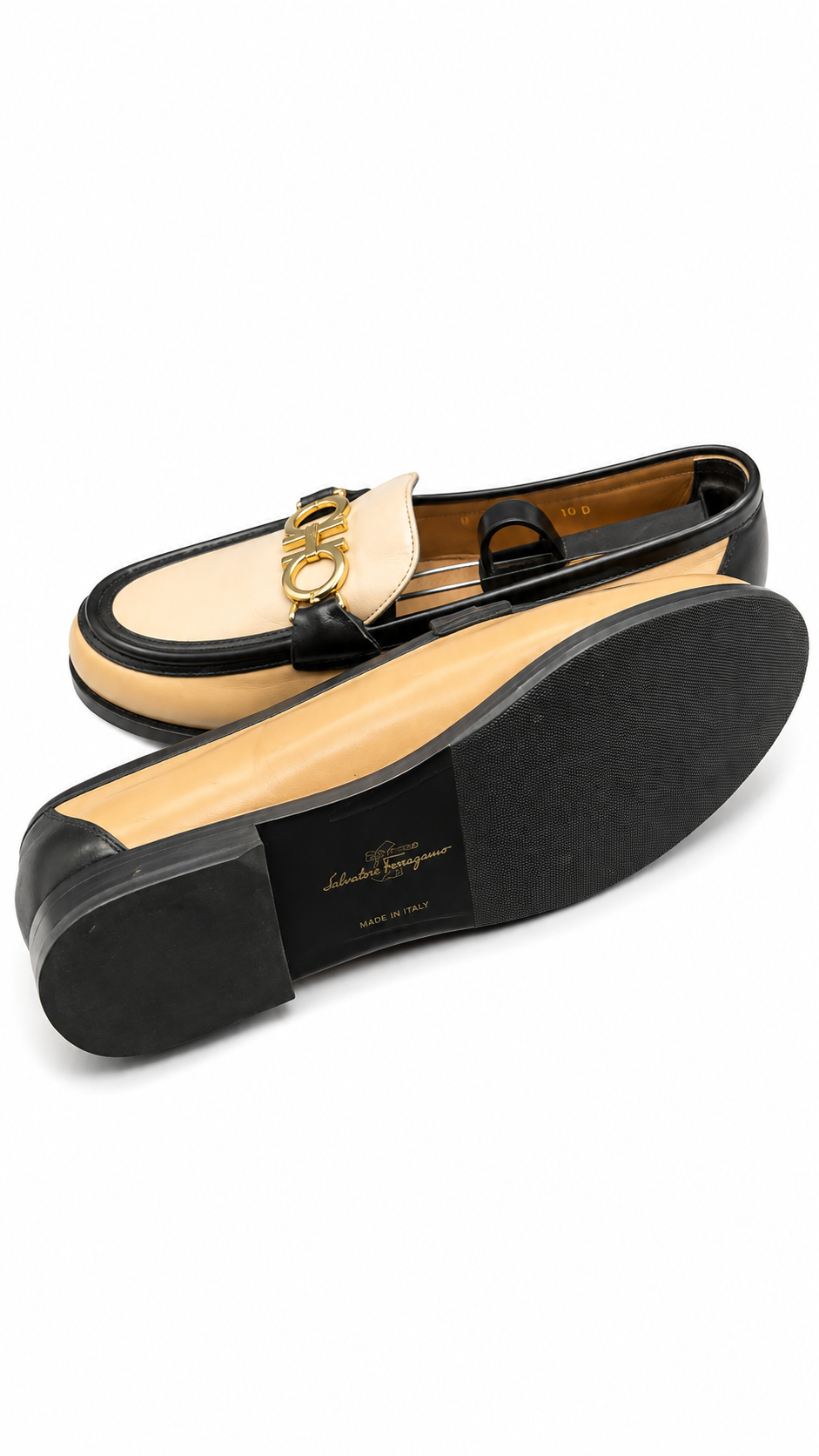 Salvatore Ferragamo tri-tone Gancini loafer