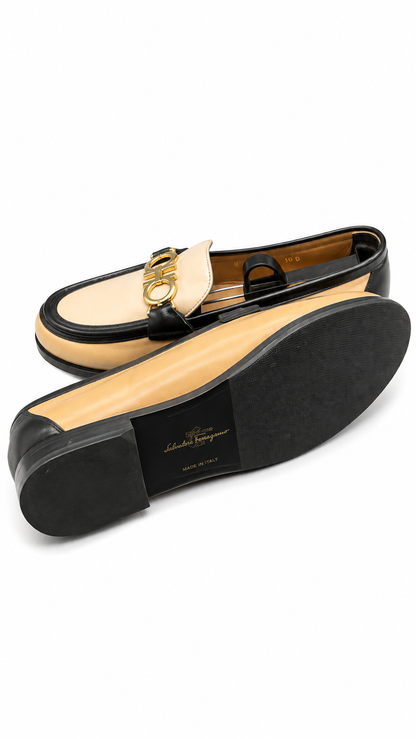 Salvatore Ferragamo tri-tone Gancini loafer