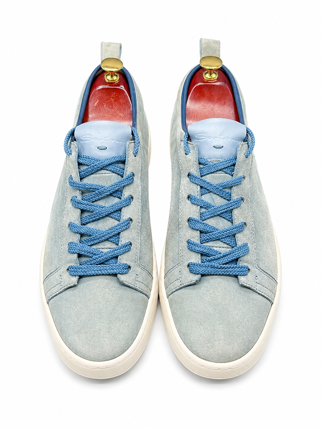 Santoni suede low-top sneaker