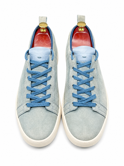 Santoni suede low-top sneaker