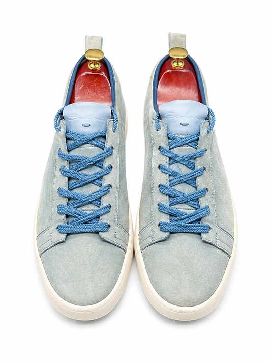 Santoni suede low-top sneaker