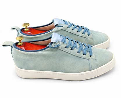 Santoni suede low-top sneaker