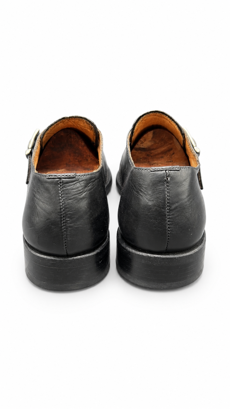 Bexley cool black leather single monk strap shoe
