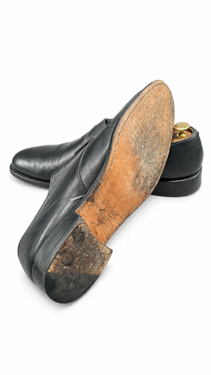 Bexley cool black leather single monk strap shoe