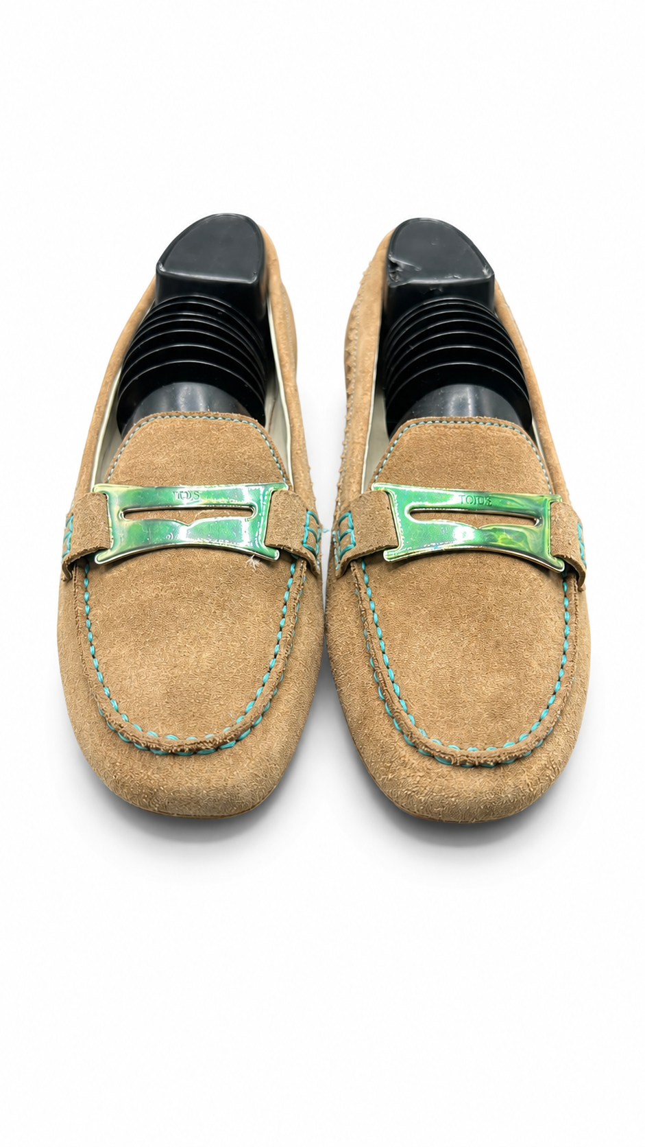 Tod's tan suede driving loafer