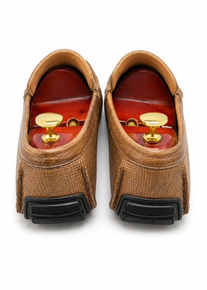 Joop's tan textured leather slip-on loafer