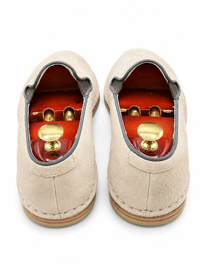 Calvin Klein beige suede slip-on loafer
