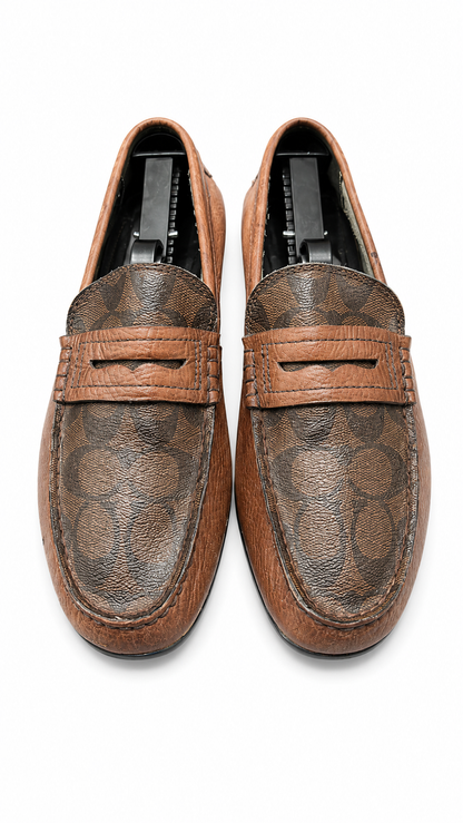 Coach signature-canvas penny loafer
