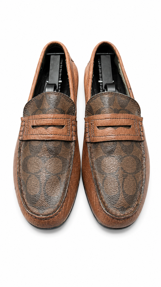 Coach signature-canvas penny loafer