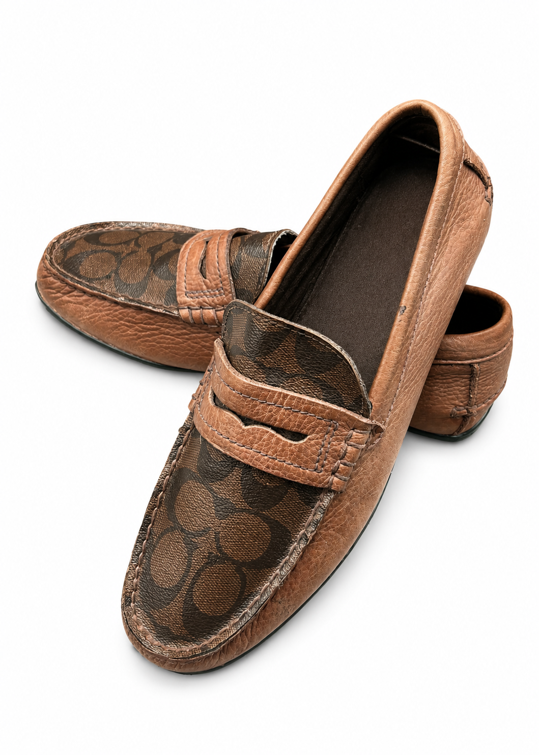 Coach signature-canvas penny loafer