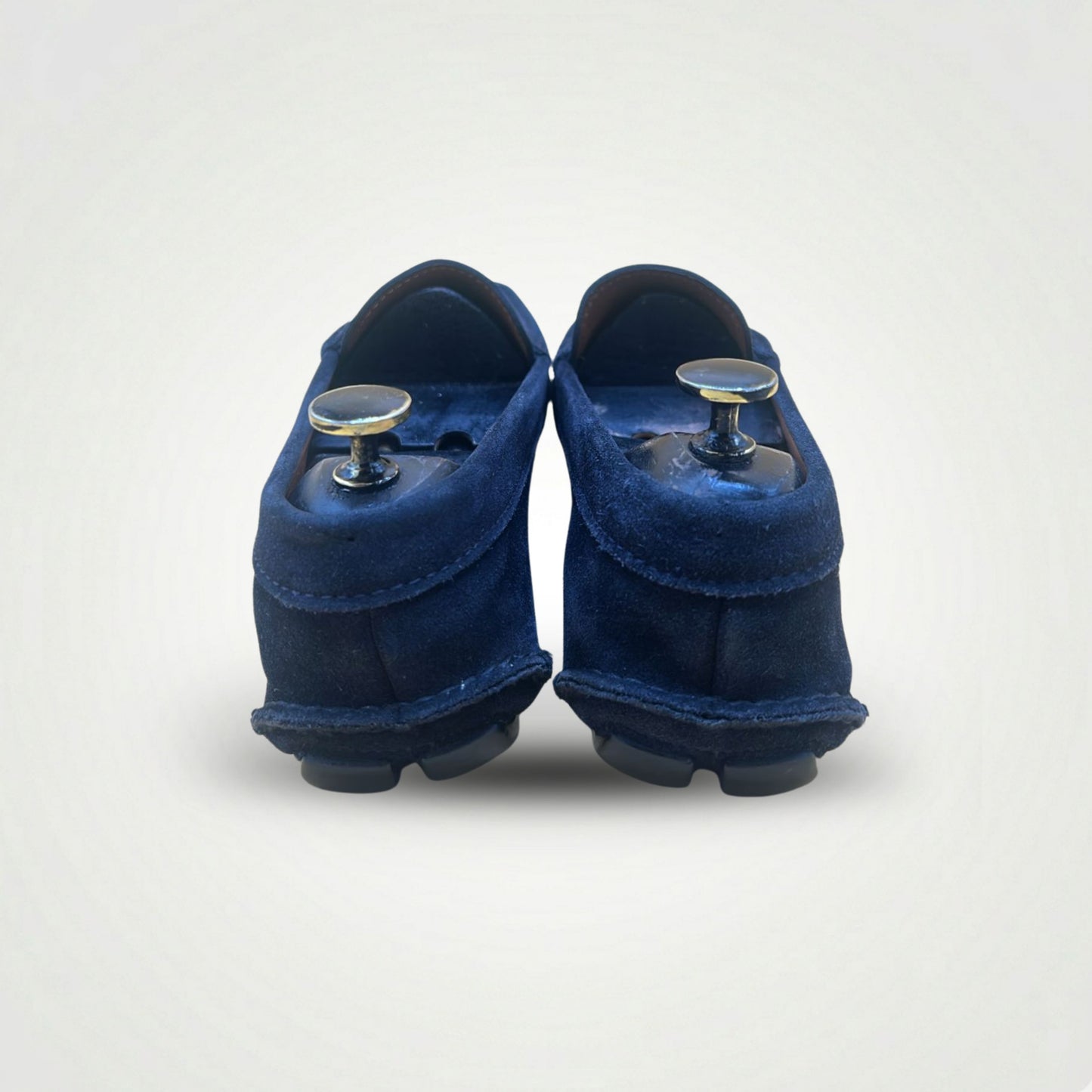 Prada Suede Navy Blue Slip on Lofer