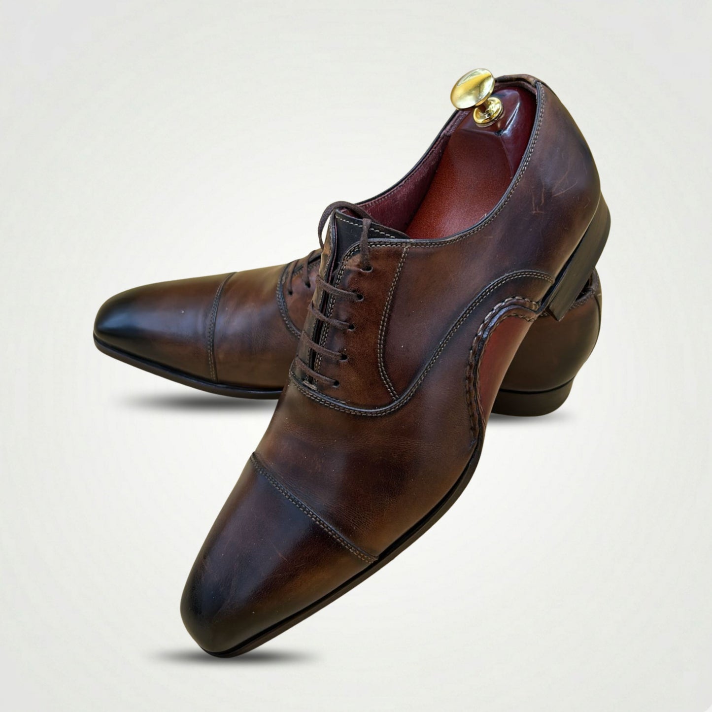 Magnanni Men’s Premium Brown Leather Oxford Shoes