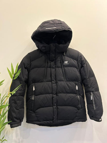 New Balance Black Puffer Jacket with Hood