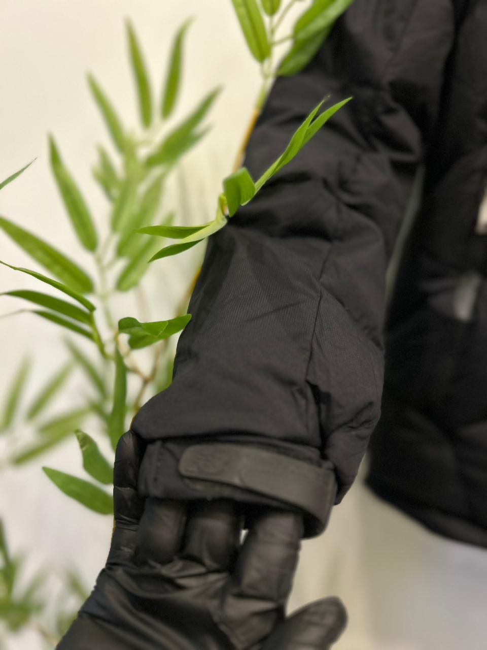 New Balance Black Puffer Jacket with Hood