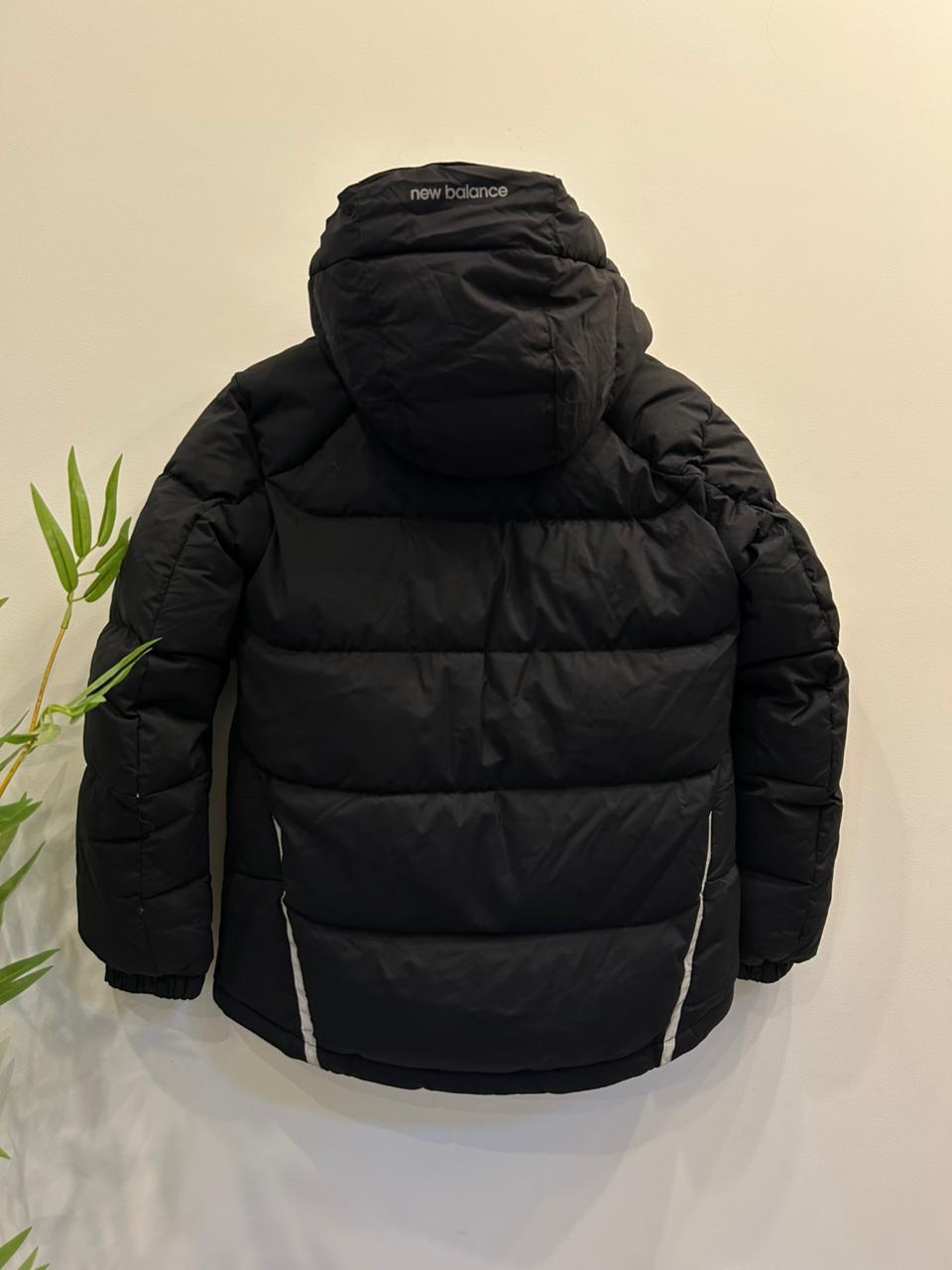 New Balance Black Puffer Jacket with Hood