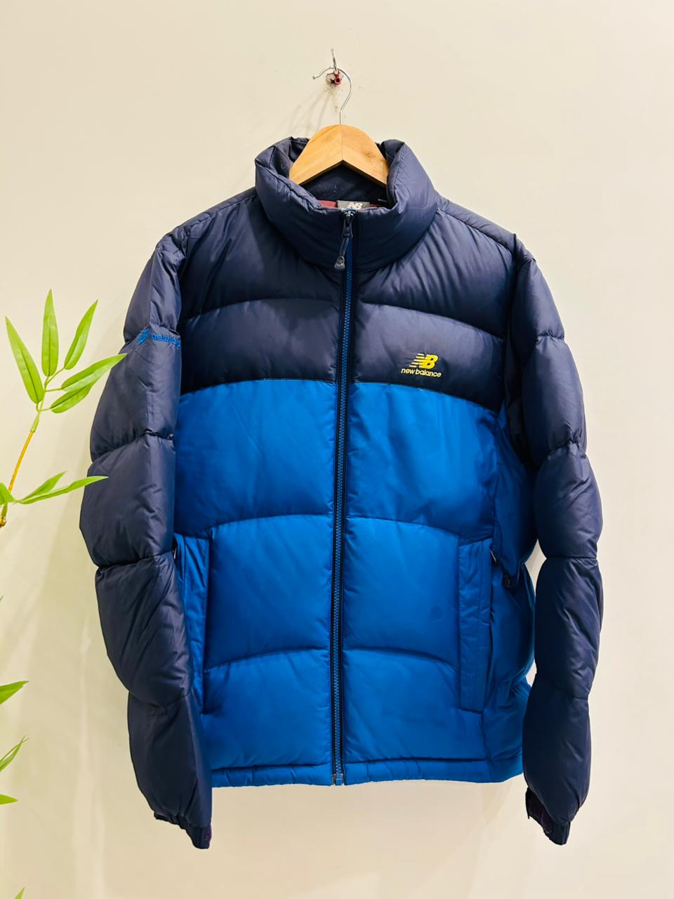 New Balance two-tone navy and blue puffer jacket