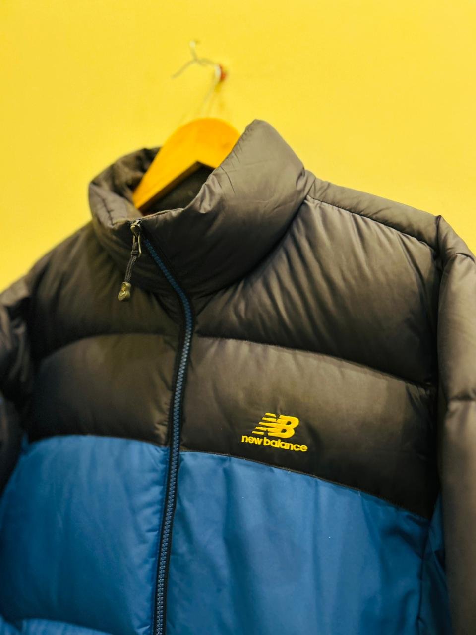 New Balance two-tone navy and blue puffer jacket