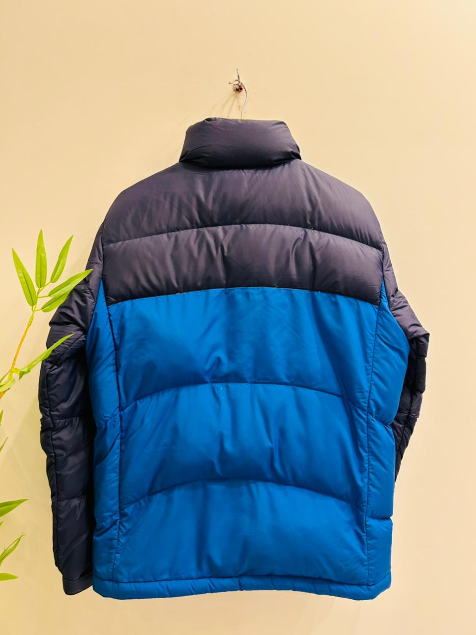 New Balance two-tone navy and blue puffer jacket