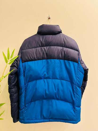 New Balance two-tone navy and blue puffer jacket