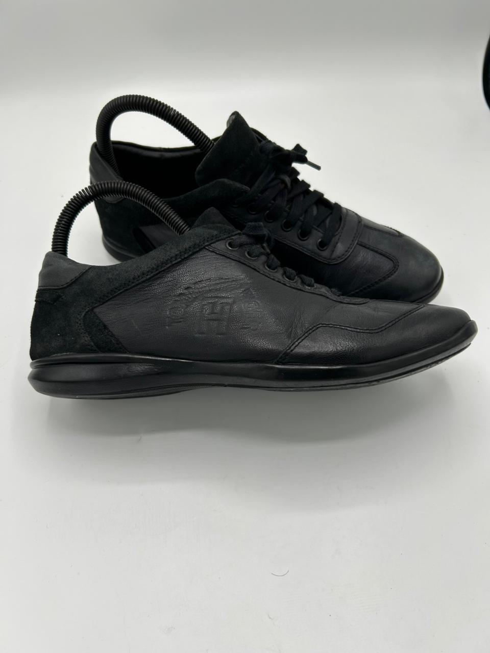 Tommy Hilfiger Black Leather Sneakers