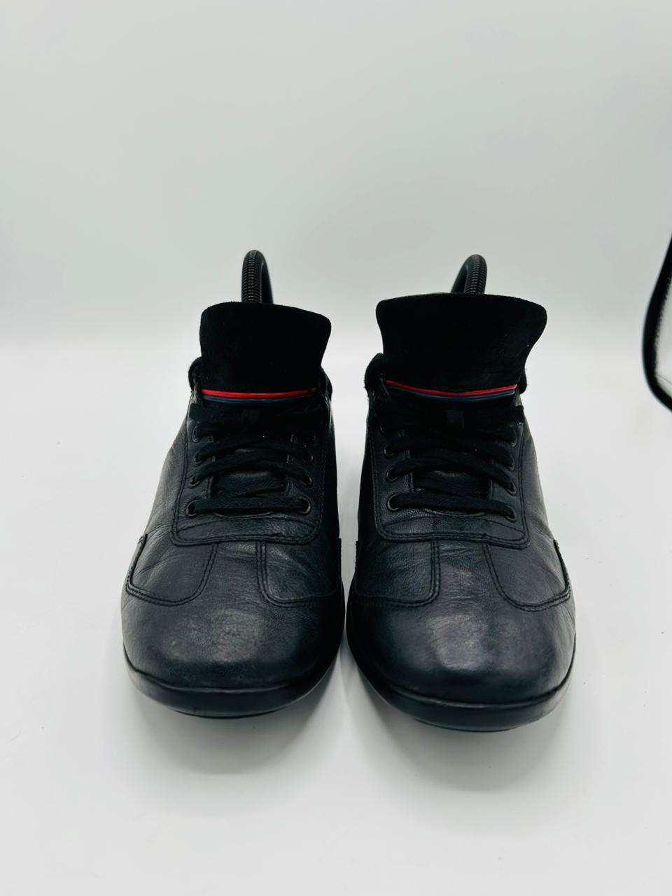 Tommy Hilfiger Black Leather Sneakers