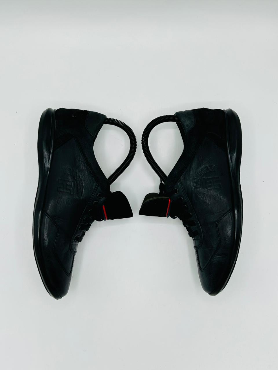 Tommy Hilfiger Black Leather Sneakers