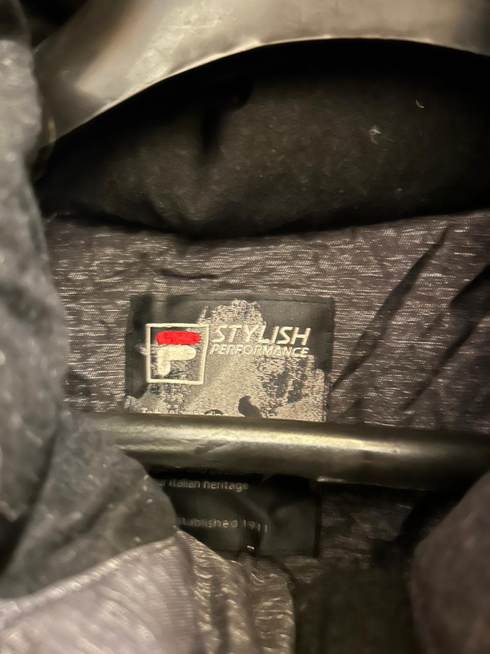 Fila Puffer Jacket with Fur-Trimmed Hood