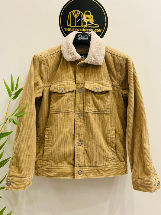 Hollister faux shearling-lined corduroy jacket