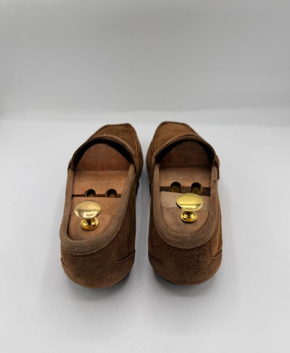 Massimo Dutti Brown Suede Slip-On Loafers
