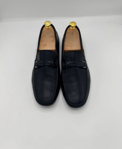 Tod’s Black Leather Slip-On Loafers