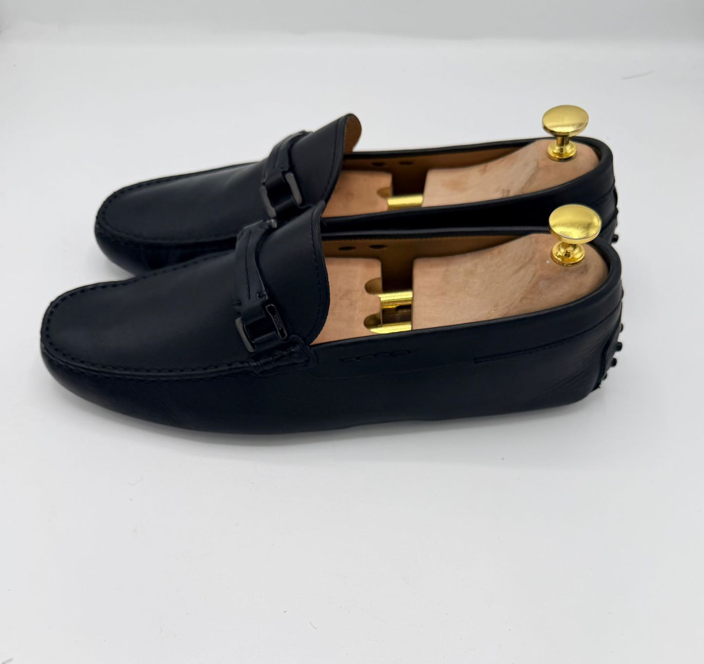 Tod’s Black Leather Slip-On Loafers