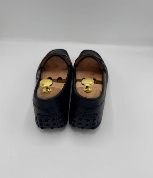 Tod’s Black Leather Slip-On Loafers
