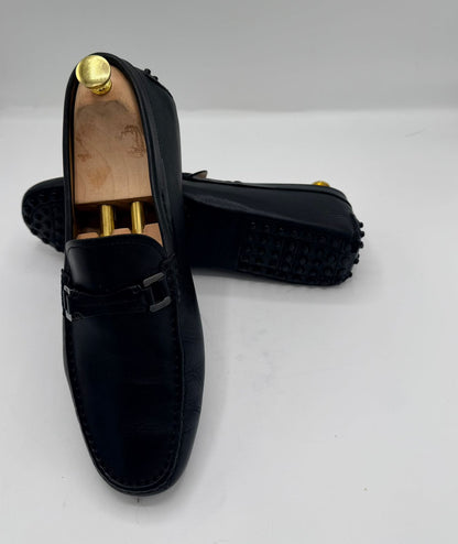 Tod’s Black Leather Slip-On Loafers