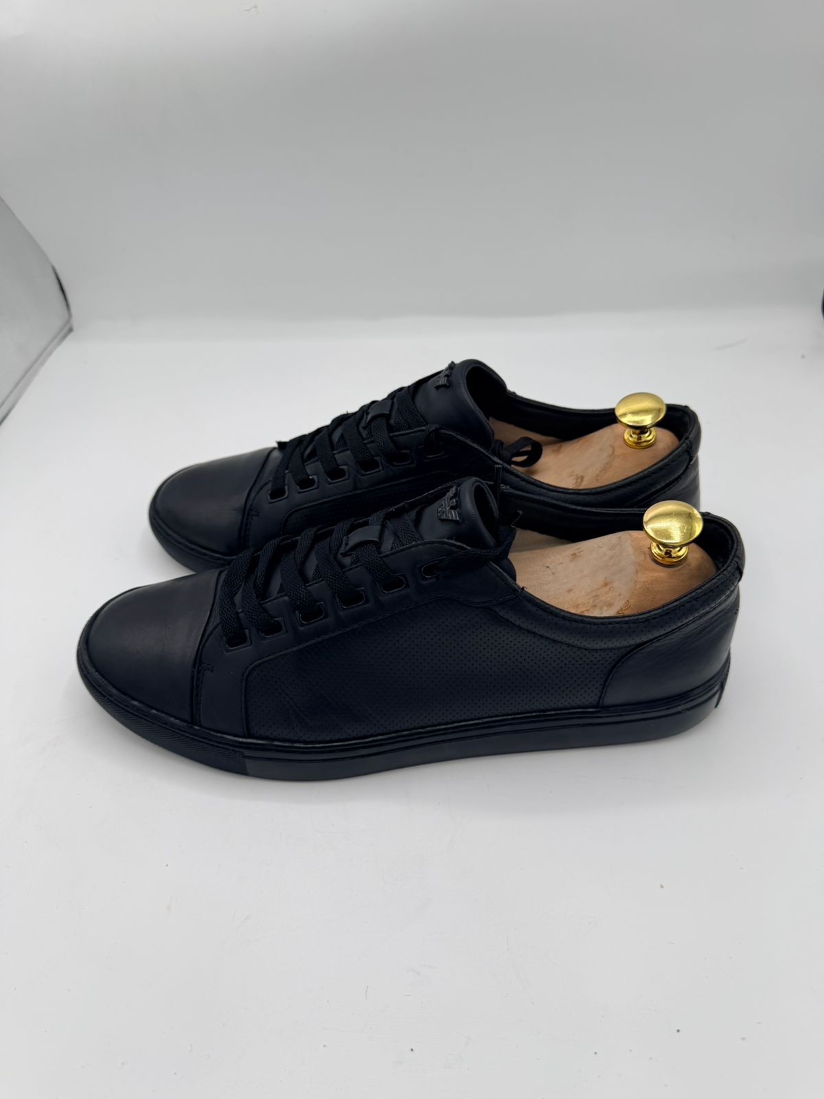 Emporio Armani Low-Top Logo-Print Sneakers