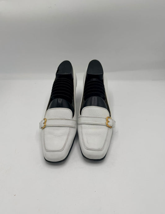 Bally Bellezza White Leather Loafers
