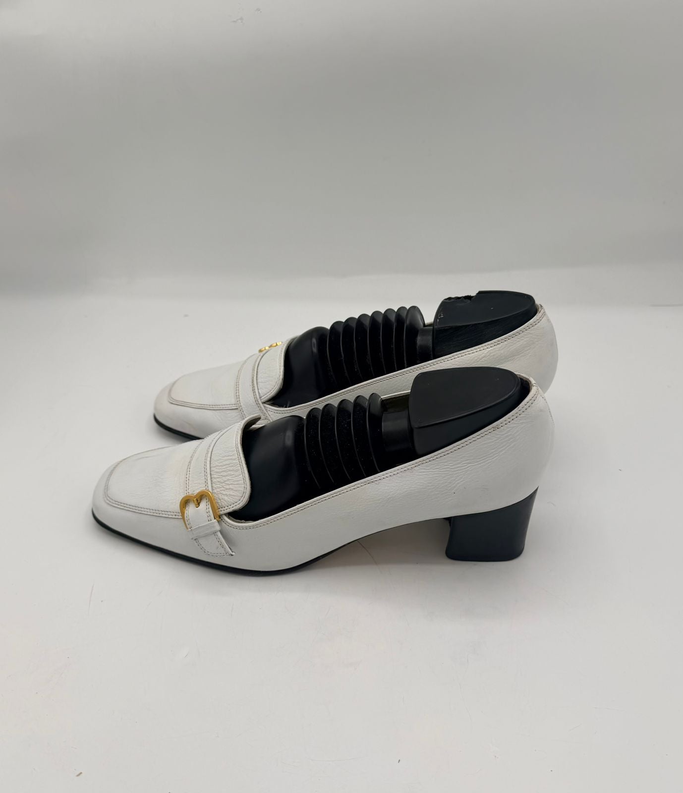 Bally Bellezza White Leather Loafers