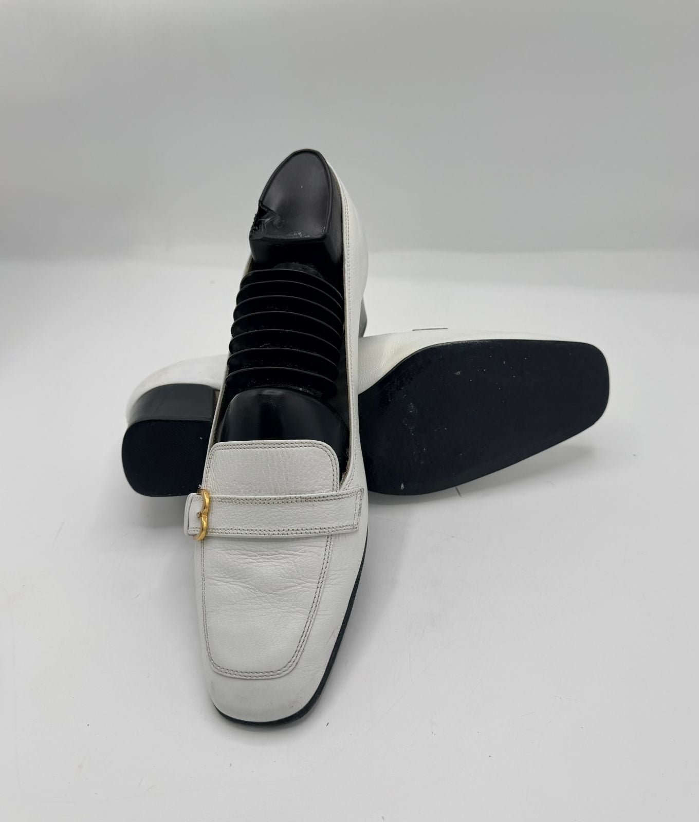 Bally Bellezza White Leather Loafers