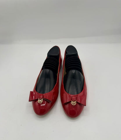 Michael Kors Red Patent Leather Ballet Flats
