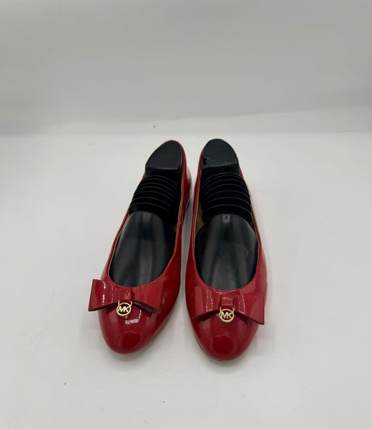 Michael Kors Red Patent Leather Ballet Flats